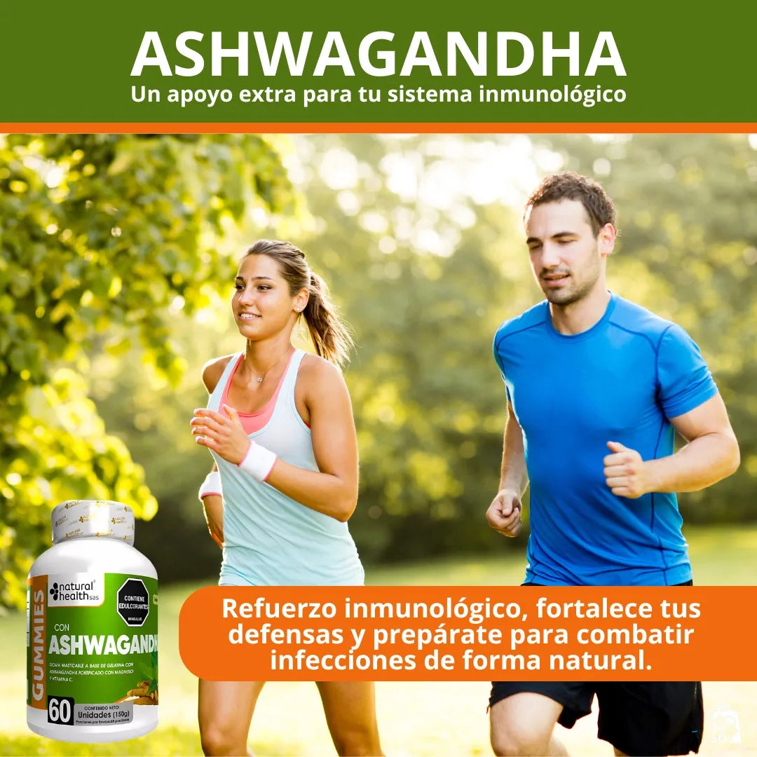 ASHWAGANDHA EN GOMITAS - 60 Unidades | Natural Health SAS - INVIMA