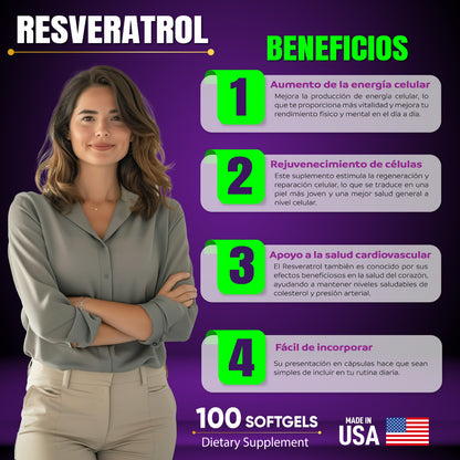 Resveratrol x 100 softgels