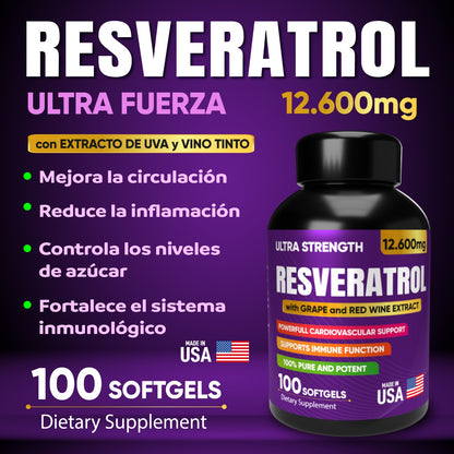 Resveratrol x 100 softgels
