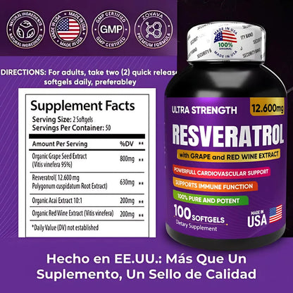 Resveratrol x 100 softgels