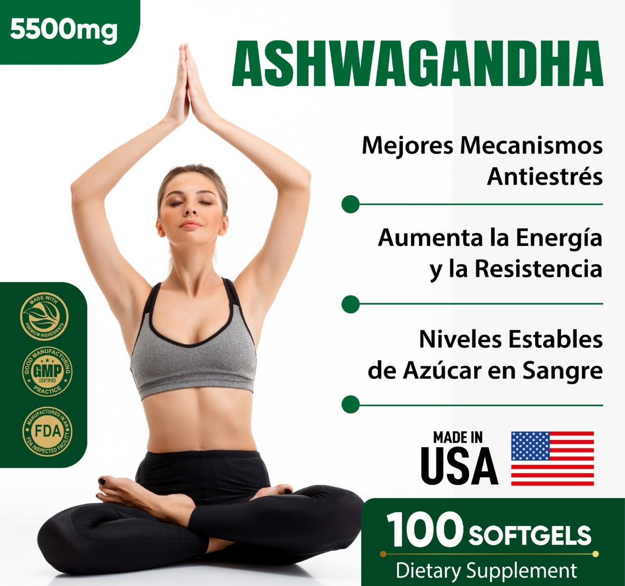 Ashwagandha KSM66 x 100 softgels - Concentrado de Alta Absorción