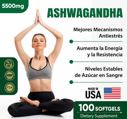Ashwagandha KSM66 x 100 softgels - Concentrado de Alta Absorción